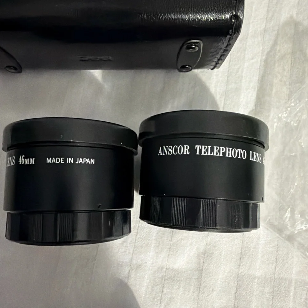 Anscor Telephoto, Wide Angle, Tele-Wide Finder Lens Set with Case